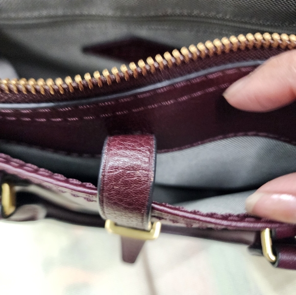 Fossil mini ryder satchel, fig burgundy - Picture 6 of 7